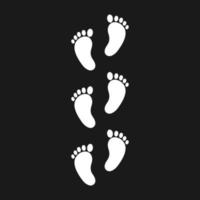 foot step illustration in vector