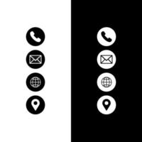 icon set for contact vector