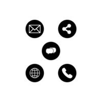 icon set for contact vector