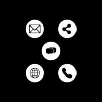 icon set for contact vector