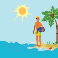 Summer activity. Summertime and Vacation. Vector Flat file.