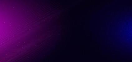 Abstract technology futuristic dynamic wavy lines glowing on blue and pink background. vector