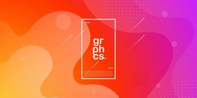 Trendy abstract bright pink orange gradient illustration background with simple wave fluid pattern. cool design.Eps10 vector