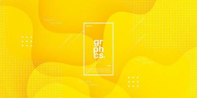 Colorful yellow geometric background. Bright background design.Liquid color style. Fluid shapes composition.Cool design for presentation design. website,banners, wallpapers, brochure.Eps10 vector