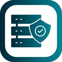 Secured Backup Vector Icon Design