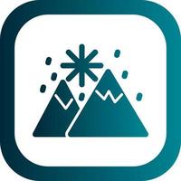 Snow Landscape Vector Icon Design