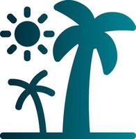 Palm Trees Vector Icon Design