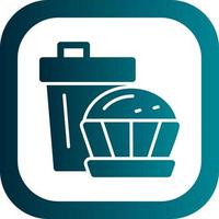 Coffee Muffin Vector Icon Design