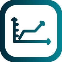 Rising Line Graph Vector Icon Design