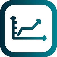 Rising Line Graph Vector Icon Design