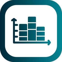 Stacked Bar Chart Vector Icon Design