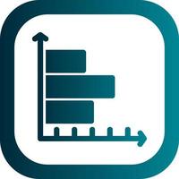 Horizontal Bar Chart Vector Icon Design