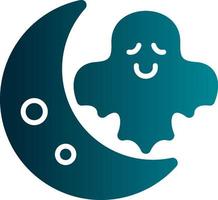 Halloween Moon Vector Icon Design