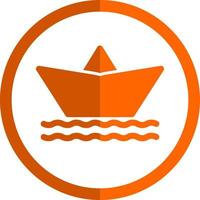 Paper Boat Vector Icon Design