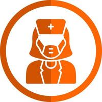 Female Surgeon Vector Icon Design