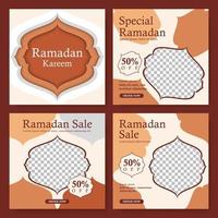 ramadan sale social media post template vector