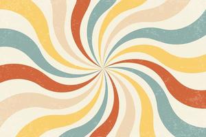 Retro sun burst vintage background. Swirl wallpaper with grunge. Spiral rays circus illustration for banner, poster, frame and backdrop. Vector twisted design