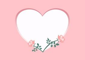 set of Valentine love decorate banner and frame background vector