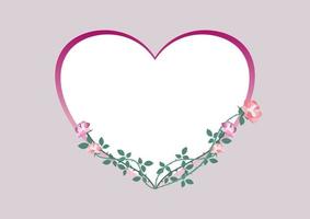 set of Valentine love decorate banner and frame background vector