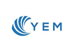 YEM letter logo design on white background. YEM creative circle letter logo concept. YEM letter design. vector