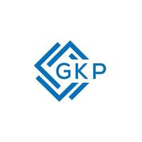 GKP letter logo design on white background. GKP creative  circle letter logo concept. GKP letter design. vector