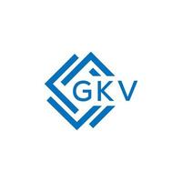 gkv letra logo diseño en blanco antecedentes. gkv creativo circulo letra logo concepto. gkv letra diseño. vector