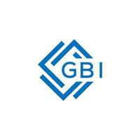 GBI letter logo design on white background. GBI creative  circle letter logo concept. GBI letter design. vector