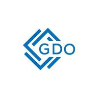 GDO letter logo design on white background. GDO creative  circle letter logo concept. GDO letter design. vector