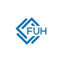 FUH letter logo design on white background. FUH creative  circle letter logo concept. FUH letter design. vector