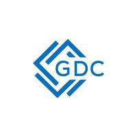 GDC letter logo design on white background. GDC creative  circle letter logo concept. GDC letter design. vector