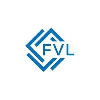 FVL letter logo design on white background. FVL creative  circle letter logo concept. FVL letter design. vector