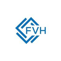 FVH letter logo design on white background. FVH creative  circle letter logo concept. FVH letter design. vector