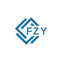 FZY letter logo design on white background. FZY creative  circle letter logo concept. FZY letter design. vector