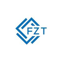 fzt letra logo diseño en blanco antecedentes. fzt creativo circulo letra logo concepto. fzt letra diseño. vector