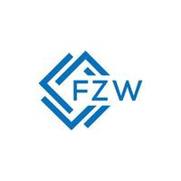 FZW letter logo design on white background. FZW creative  circle letter logo concept. FZW letter design. vector