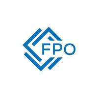 FPO letter logo design on white background. FPO creative  circle letter logo concept. FPO letter design. vector