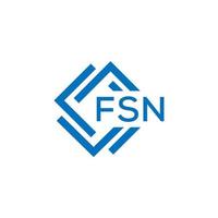 FSN letter logo design on white background. FSN creative  circle letter logo concept. FSN letter design. vector