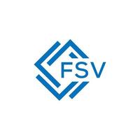 FSV letter logo design on white background. FSV creative  circle letter logo concept. FSV letter design. vector