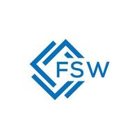 FSW letter logo design on white background. FSW creative  circle letter logo concept. FSW letter design. vector