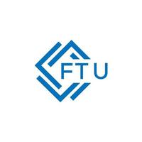 ftu letra logo diseño en blanco antecedentes. ftu creativo circulo letra logo concepto. ftu letra diseño. vector