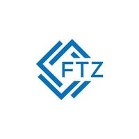 ftz letra logo diseño en blanco antecedentes. ftz creativo circulo letra logo concepto. ftz letra diseño. vector