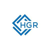 HGR letter logo design on white background. HGR creative  circle letter logo concept. HGR letter design. vector