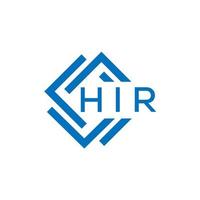 HIR letter design.HIR letter logo design on white background. HIR creative  circle letter logo concept. HIR letter design. vector