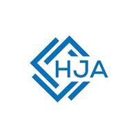 HJA letter logo design on white background. HJA creative  circle letter logo concept. HJA letter design. vector
