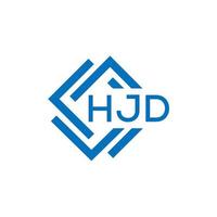 HJD letter logo design on white background. HJD creative  circle letter logo concept. HJD letter design. vector