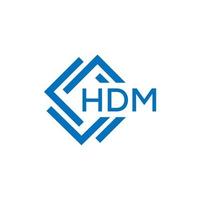 hdm letra logo diseño en blanco antecedentes. hdm creativo circulo letra logo concepto. hdm letra diseño. vector