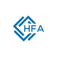 HFA letter logo design on white background. HFA creative  circle letter logo concept. HFA letter design. vector