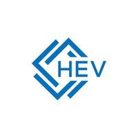 hev letra logo diseño en blanco antecedentes. hev creativo circulo letra logo concepto. hev letra diseño. vector