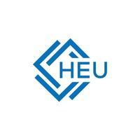HEU letter logo design on white background. HEU creative  circle letter logo concept. HEU letter design. vector