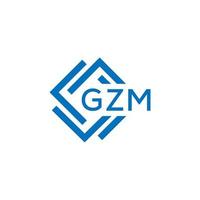 GZM letter logo design on white background. GZM creative  circle letter logo concept. GZM letter design. vector